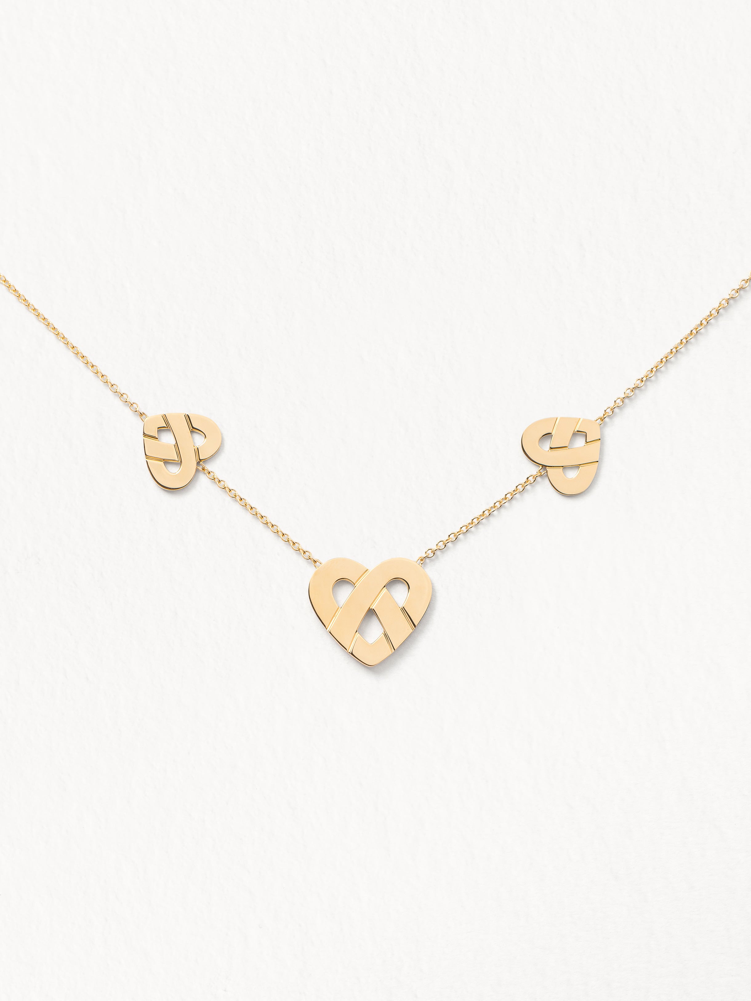 Collier Coeur Entrelacé Or Jaune Multi | Maison Poiray