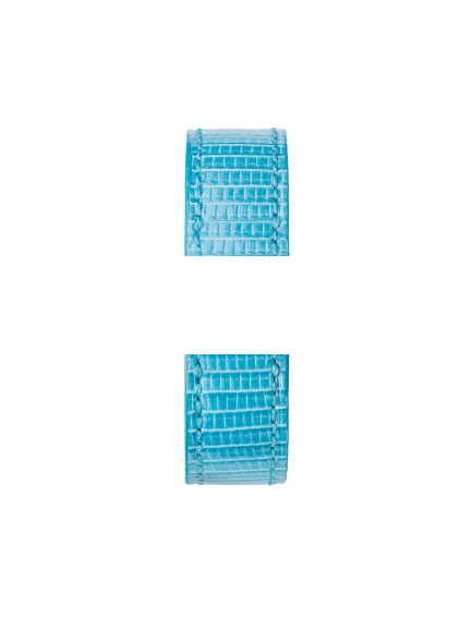 Bleu ciel / 17mm / Plaqué or jaune