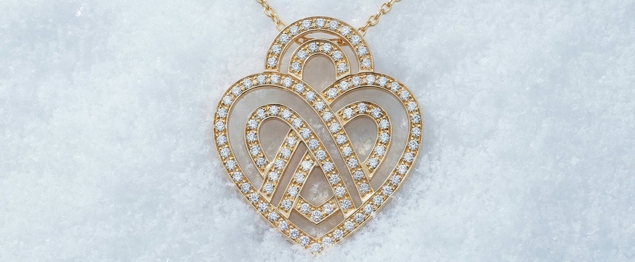 Cœur Entrelacé Pavé diamants