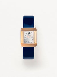 Veau verni bleu marine