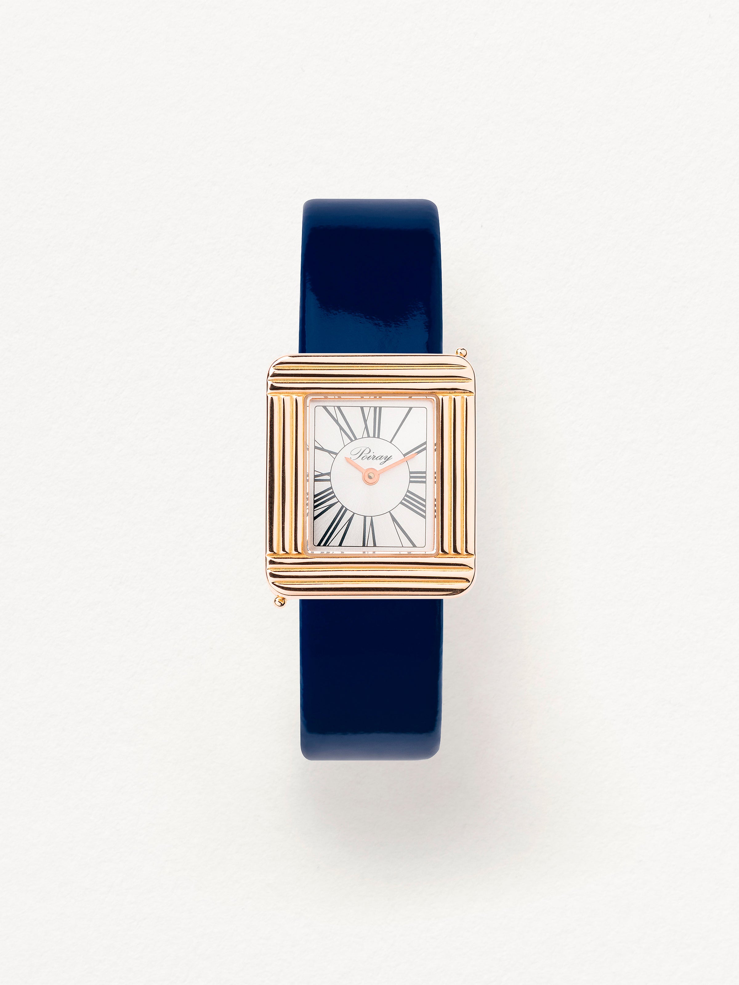 Veau verni bleu marine