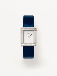 Veau verni bleu marine
