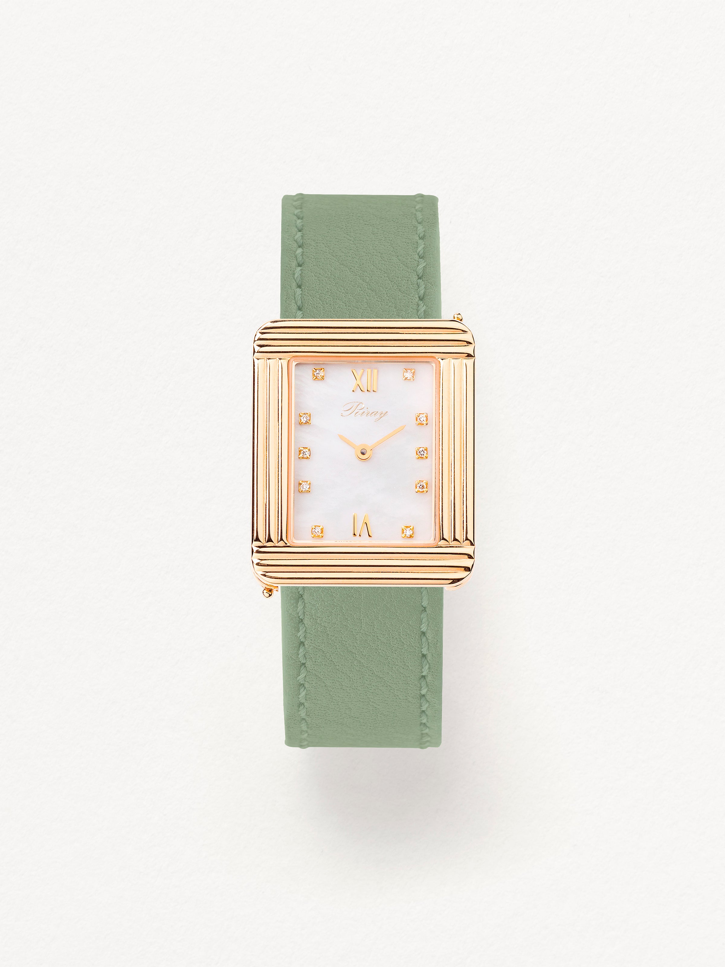Veau sellier vert tilleul