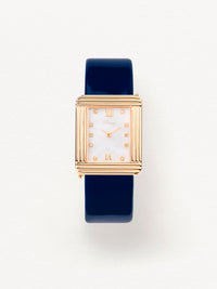 Veau verni bleu marin