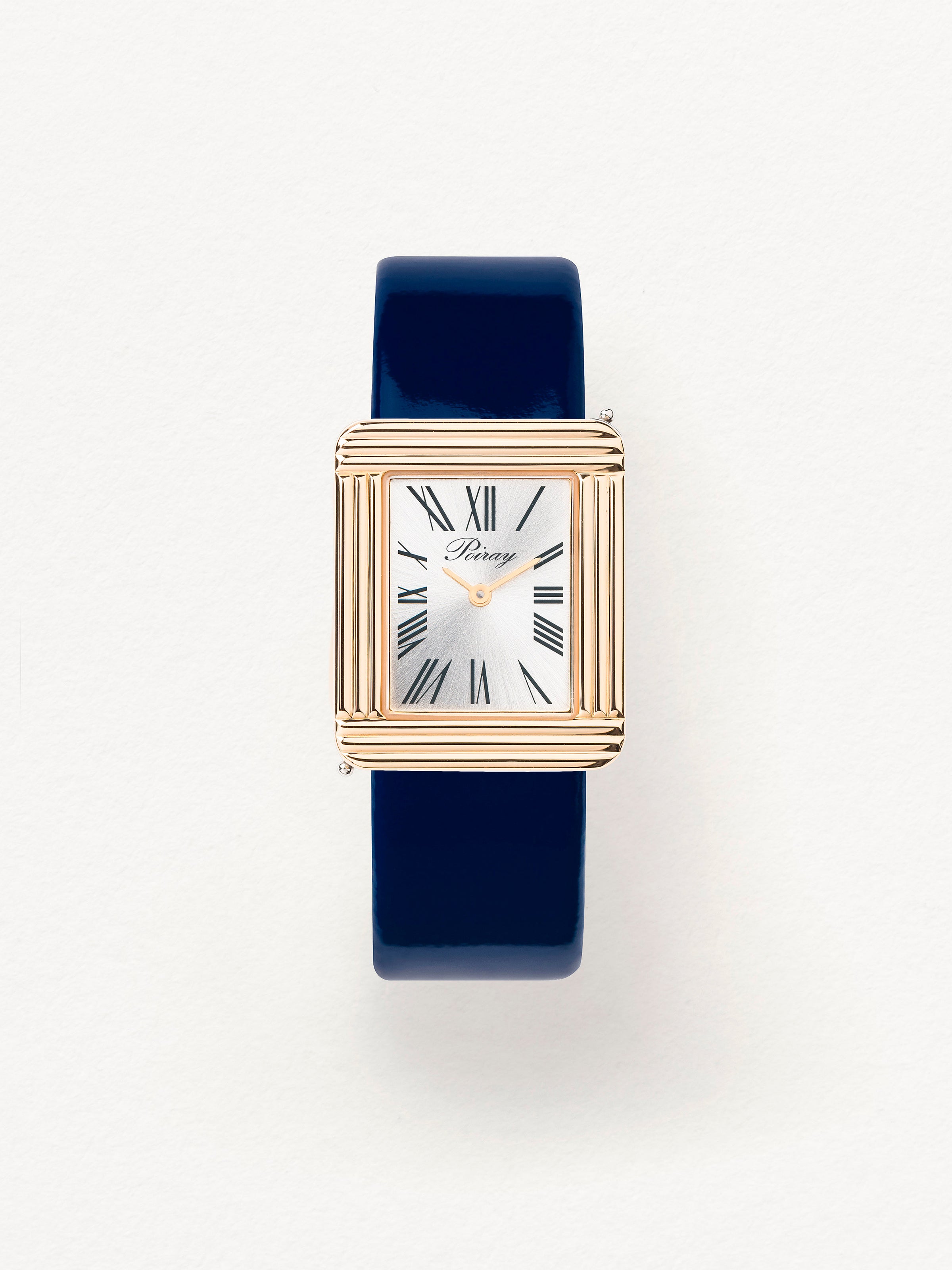 Veau verni bleu marine