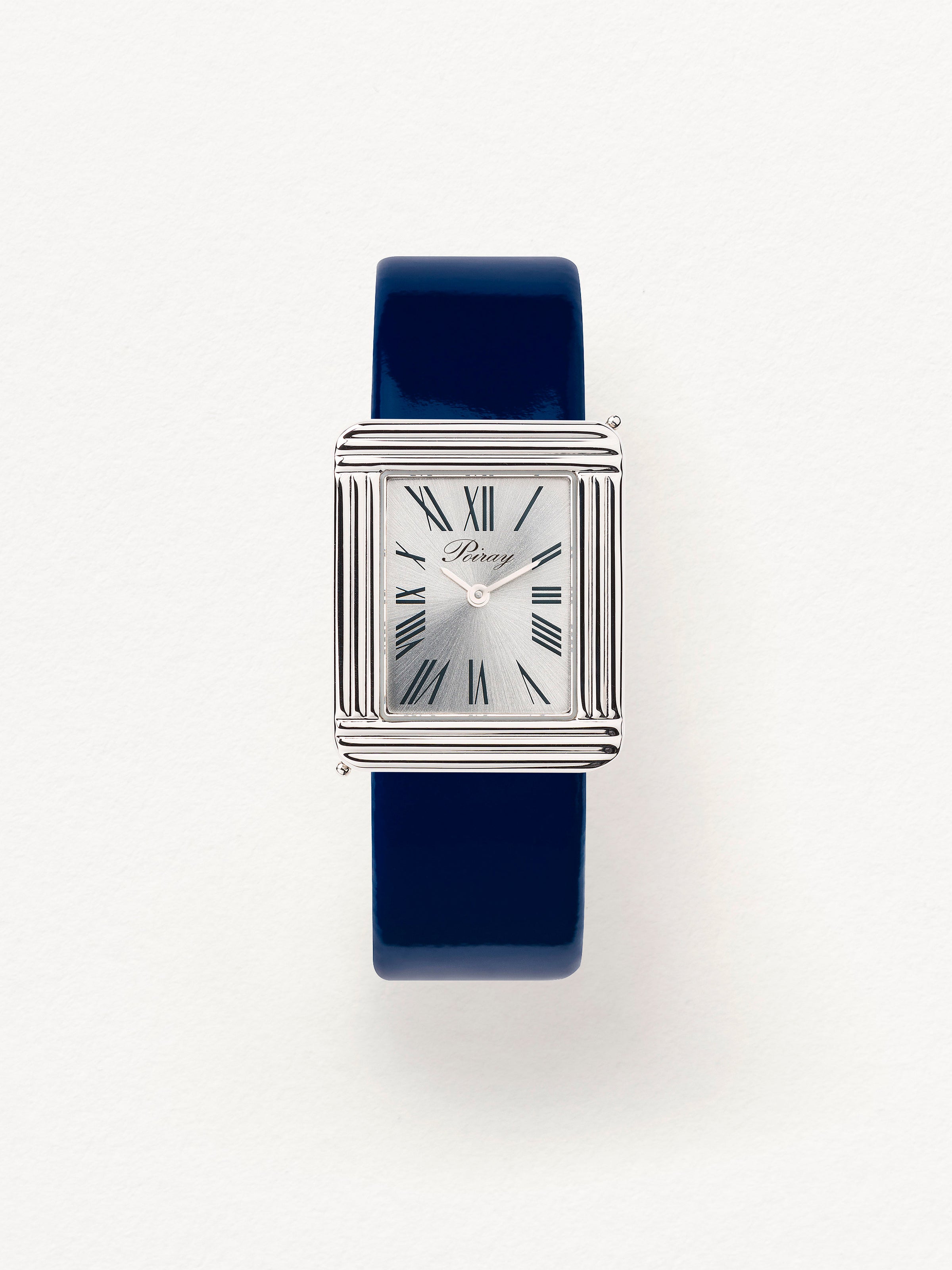 Veau verni bleu marine