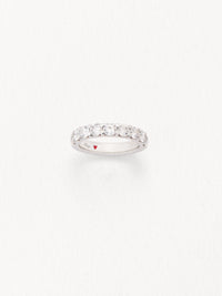 Half-paved wedding band