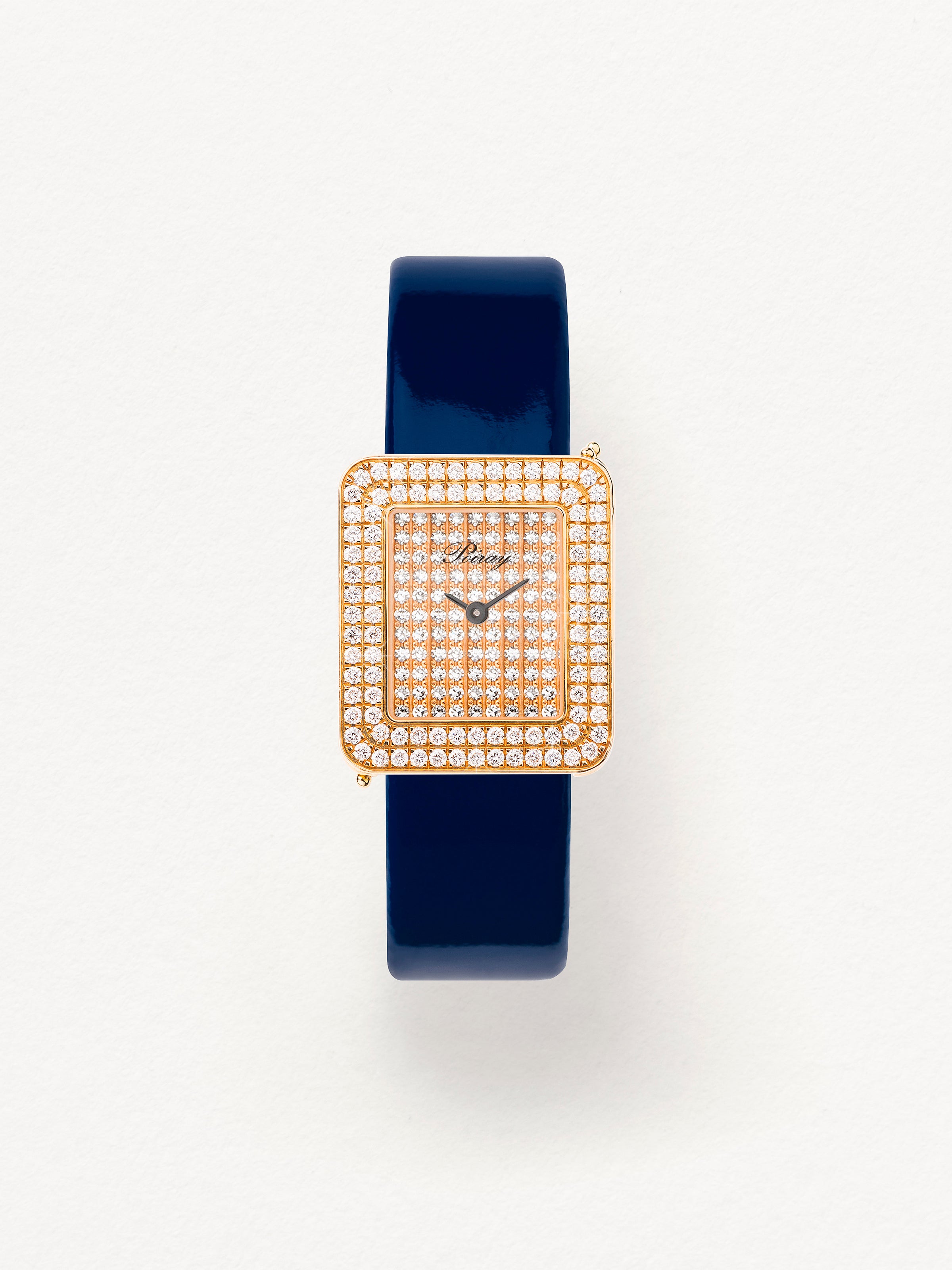 Veau verni bleu marine
