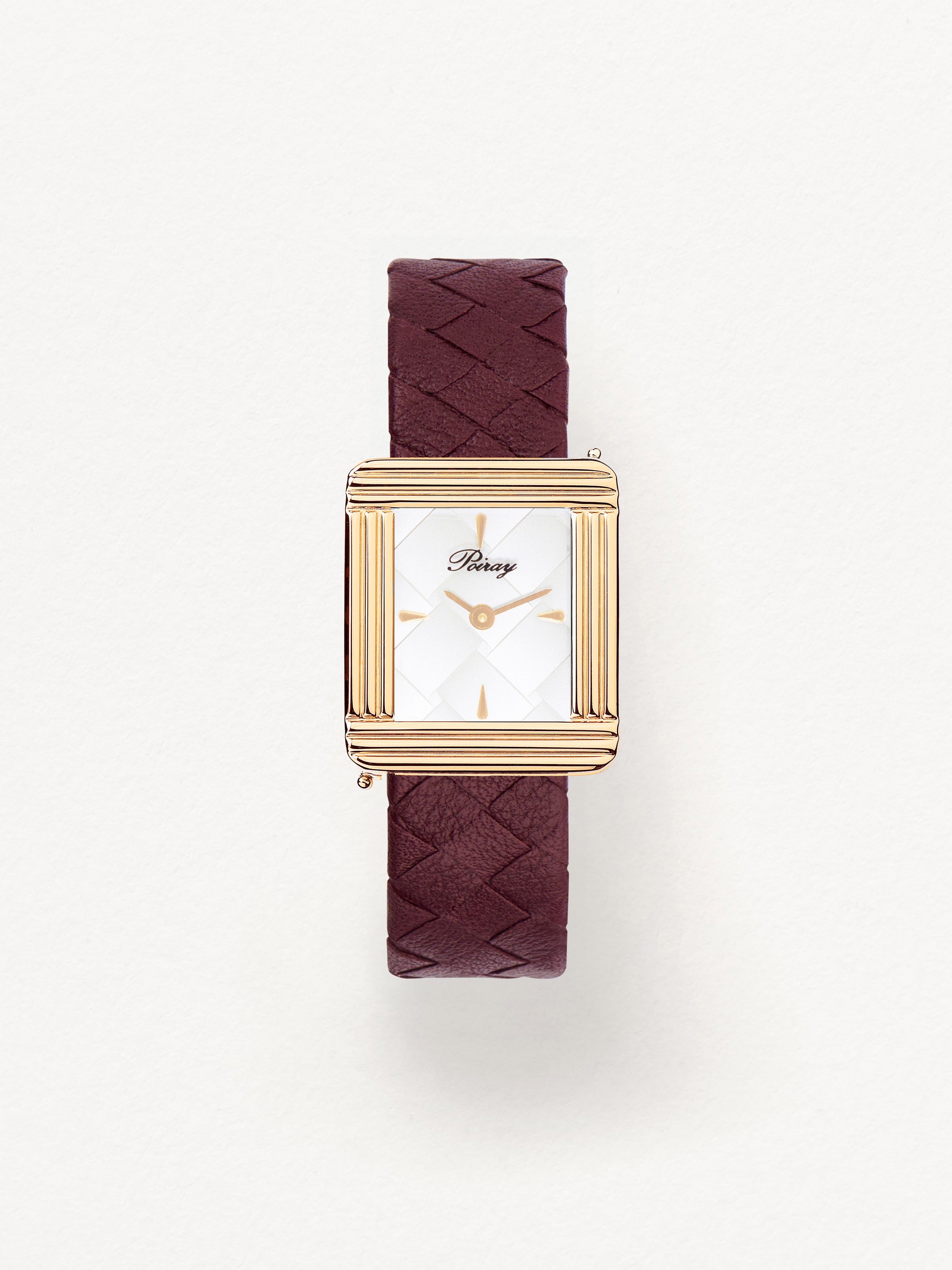 Red-brown braided calf