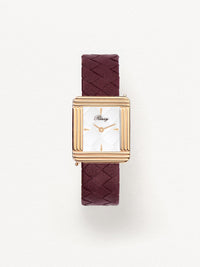 Red-brown braided calf