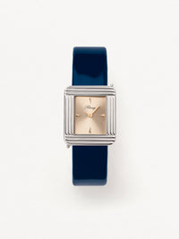 Navy blue  glossy calf