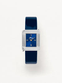 Navy blue glossy calf