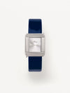Veau verni bleu marine