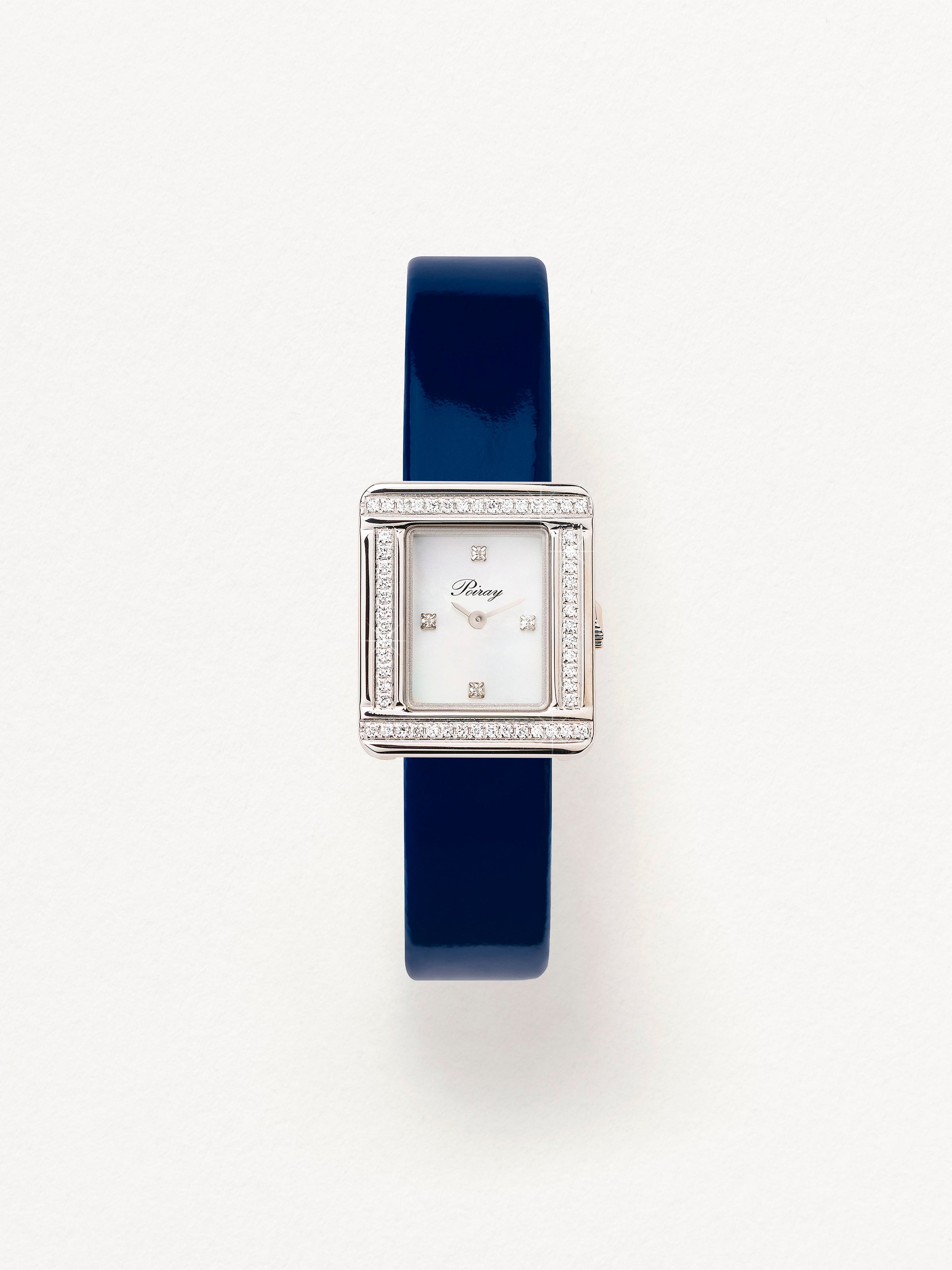 Veau verni bleu marine