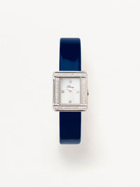 Veau verni bleu marine