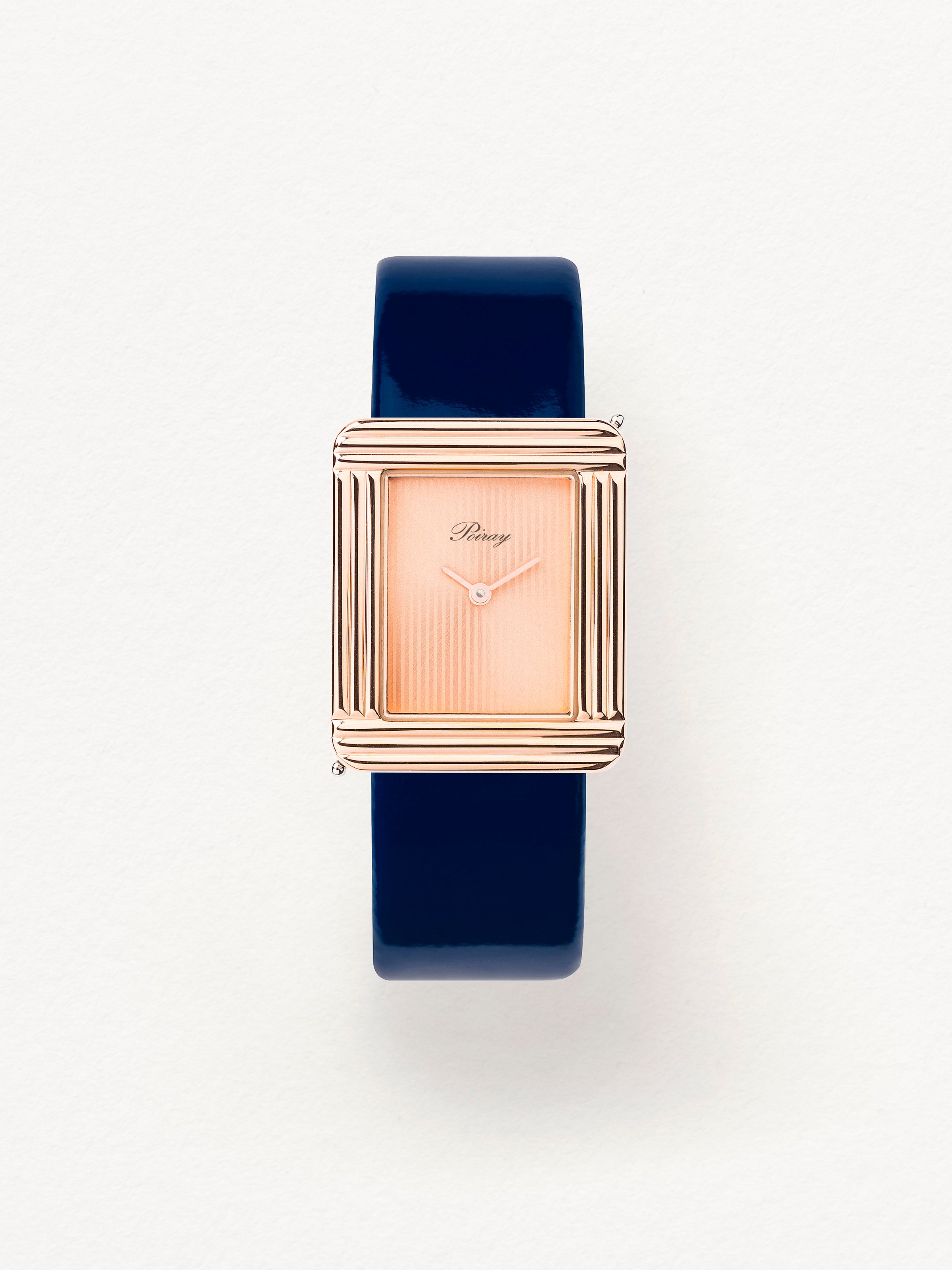 Veau verni bleu marine