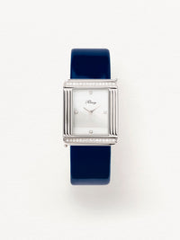 Veau verni bleu marine