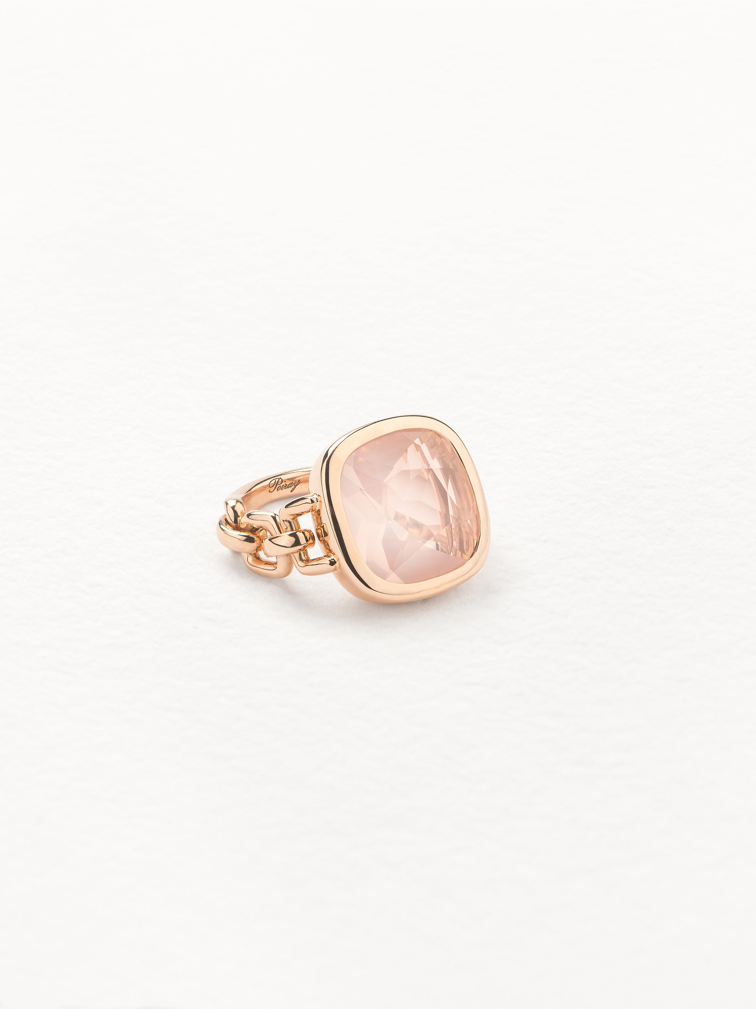 Indrani Rose Gold Pink Quartz Ring Jewelry Poiray Poiray