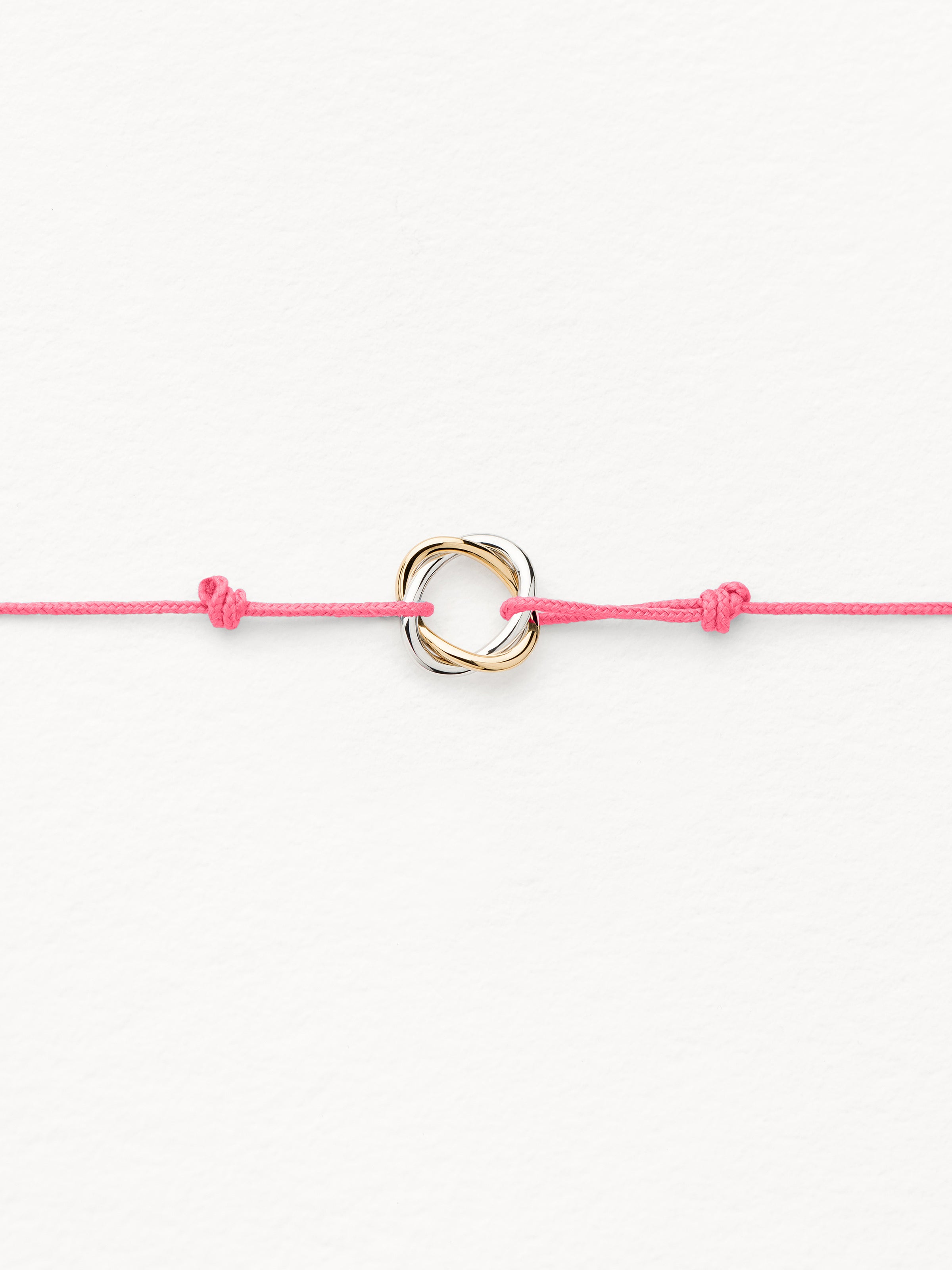Cordon rose fluo
