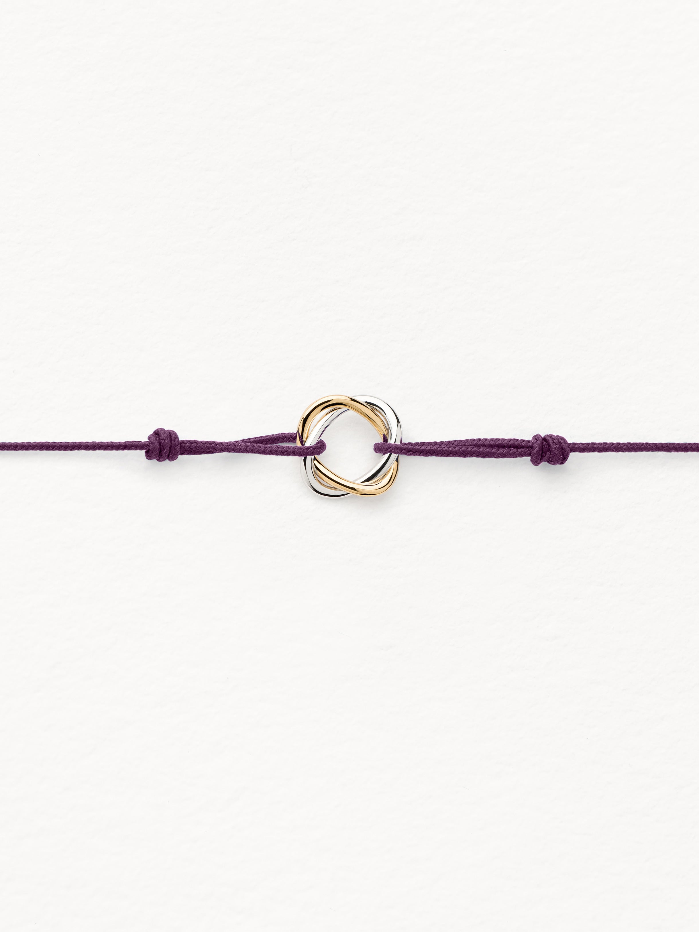 Yellow Gold White Gold Tresse Cord Bracelet Poiray Poiray