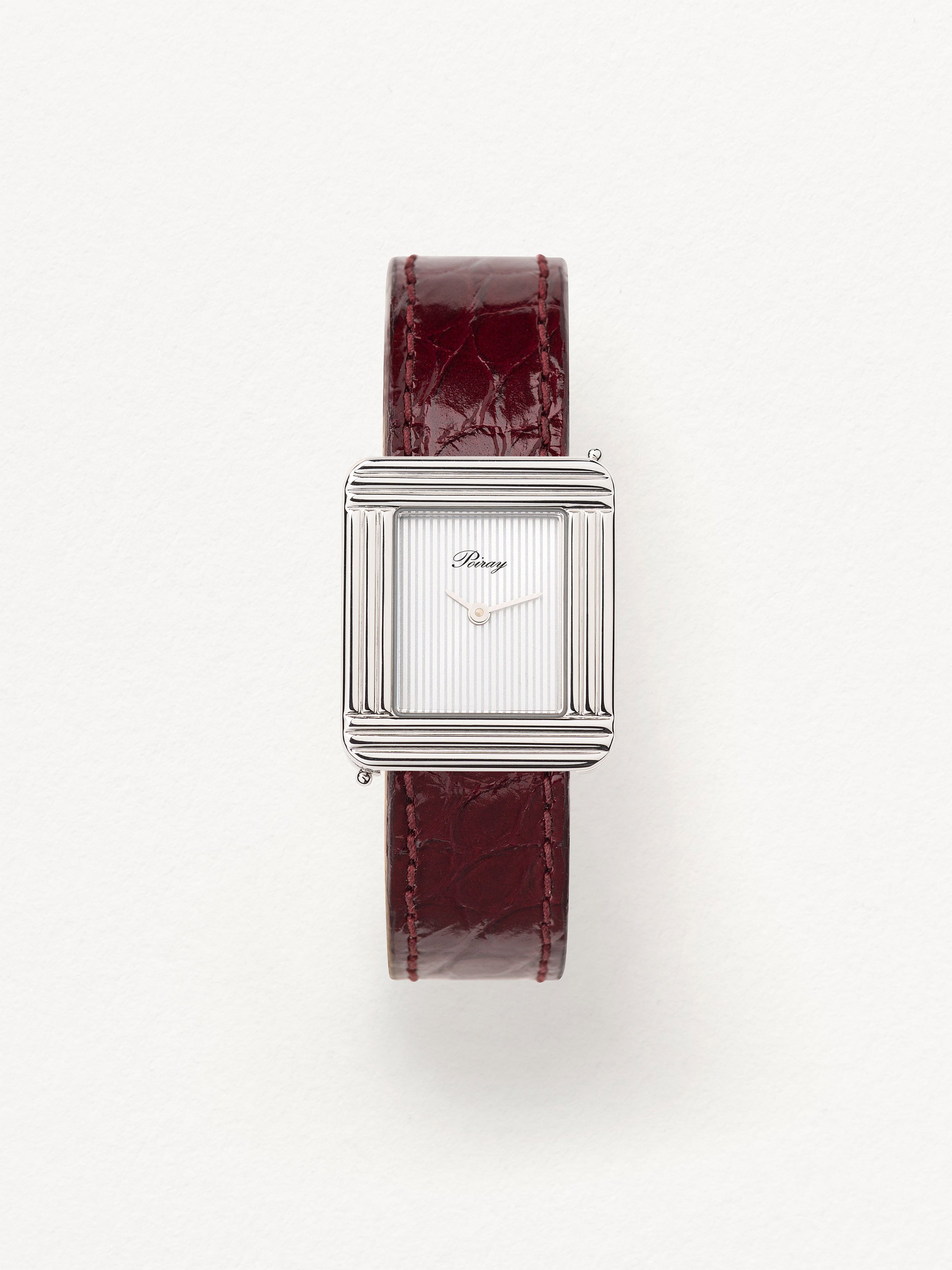 Bracelet montre cuir online bordeaux