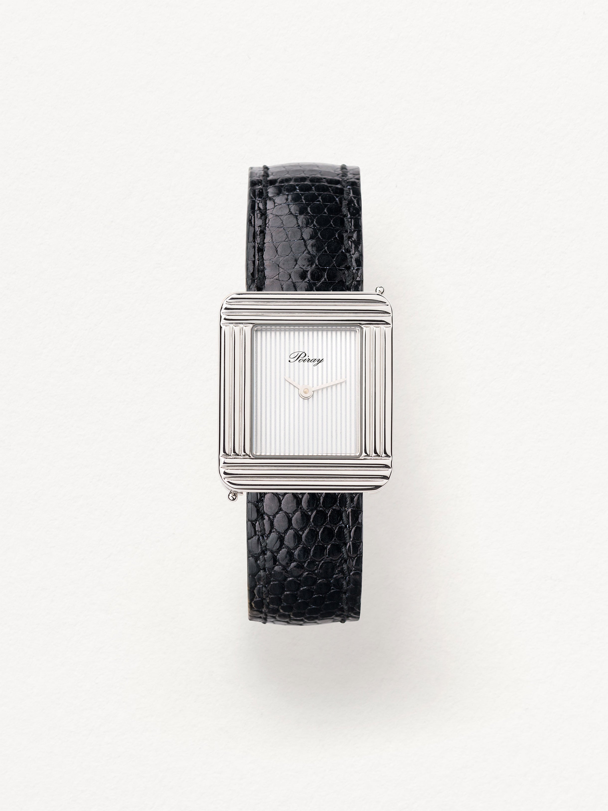 Bracelet De Montre Hirsch Cuir Lézard – 12mm – Noir – Neuf De Stock