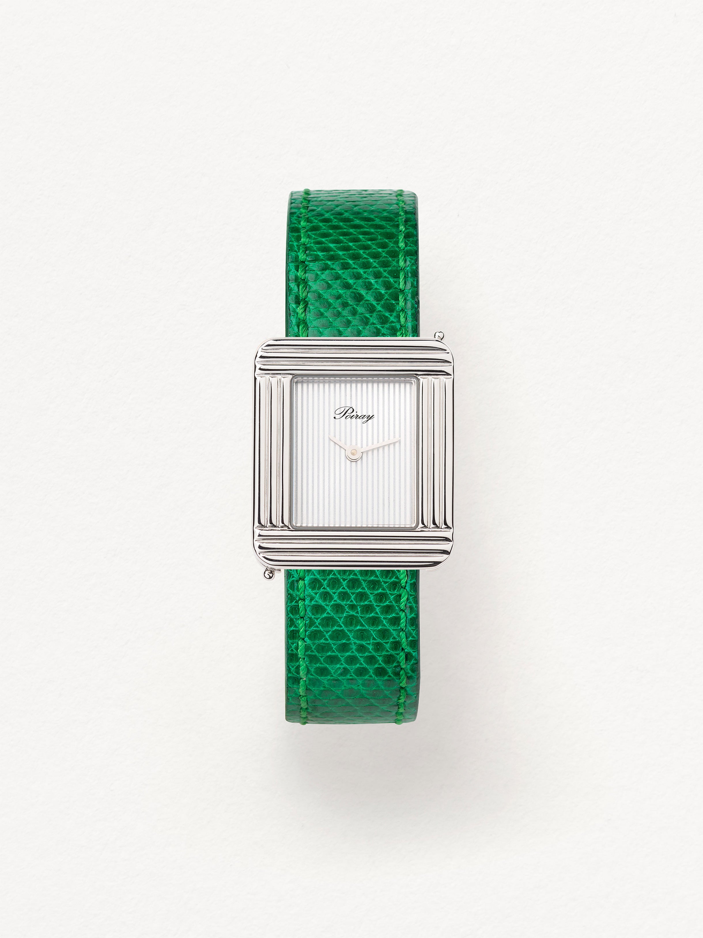 Bracelet cuir l zard vert meraude Bracelets de montre Poiray