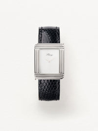 Lanière cuir lézard noir
