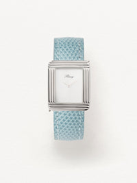 Blue-gray lizard leather strap