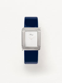 Lanière veau verni bleu marine