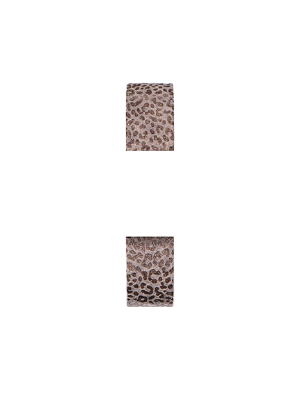 Léopard gris / 12mm / Plaqué or rose
