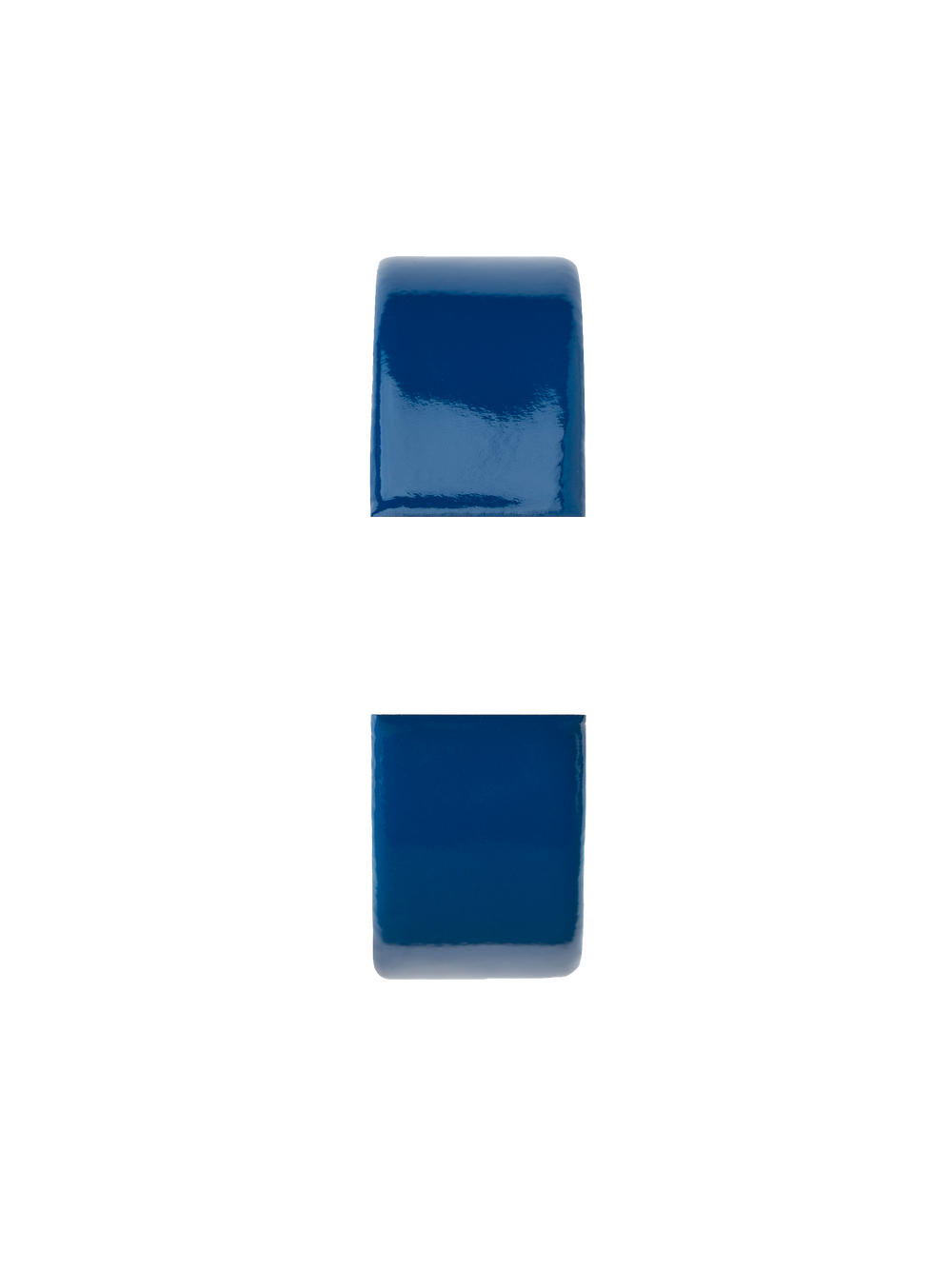 Bleu fluo / 17mm / Plaqué or jaune