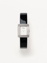Black patent leather calfskin bracelet