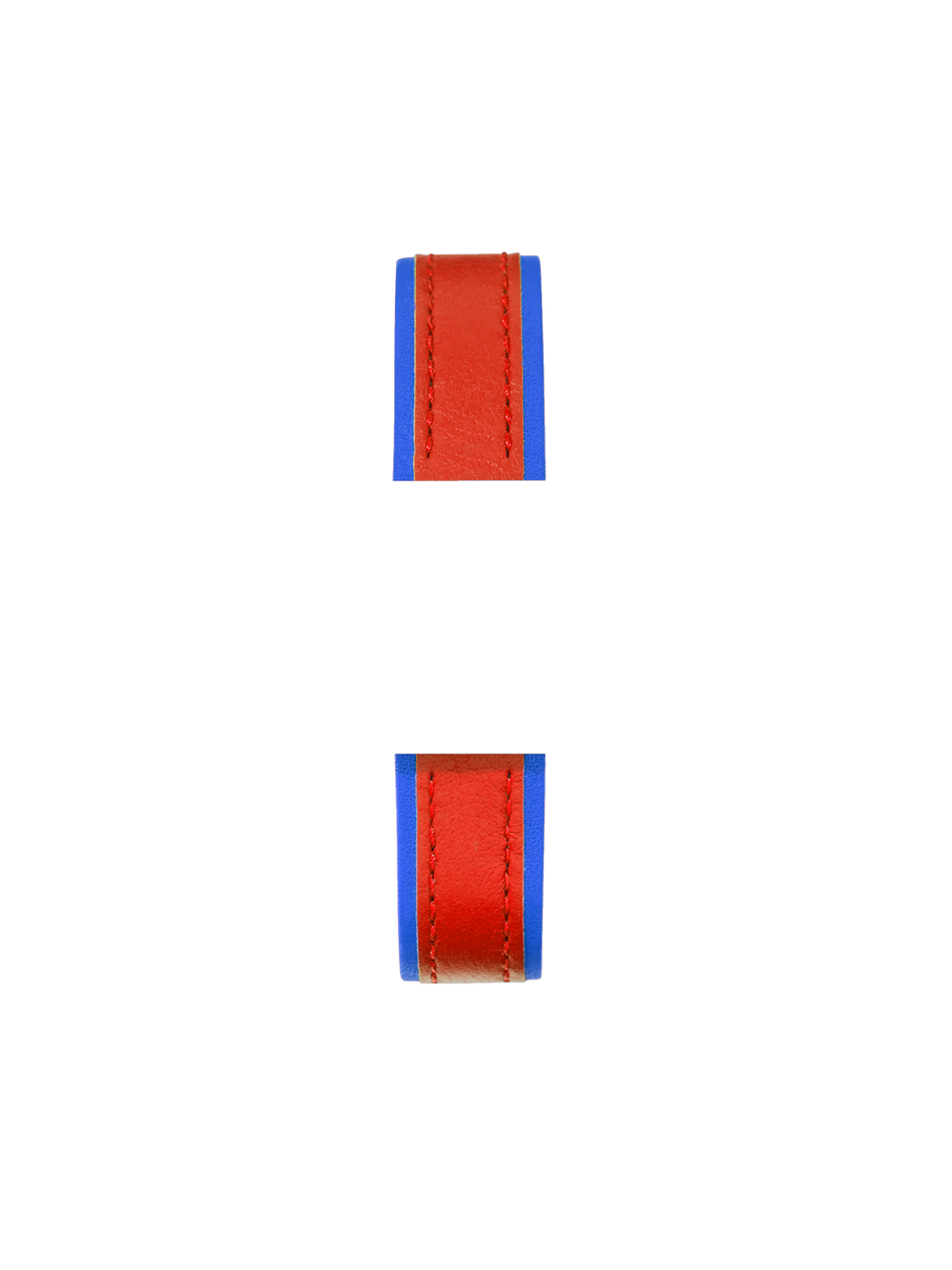 Blue white and red / 12mm / yellow gold plated