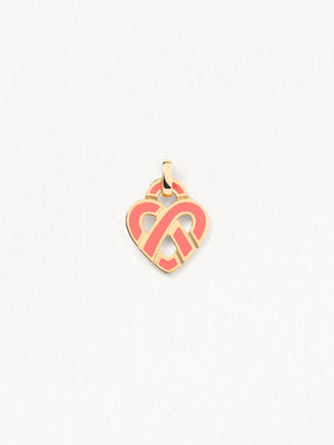 Coeur Entrelacé Émail pendant