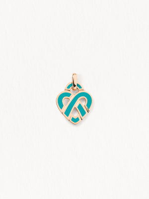 Coeur Entrelacé Émail pendant